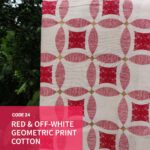 Code 24: Red & off-white geometric print cotton