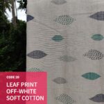 Code 20: Leaf-print off-white soft cotton