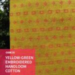 Code 25: Yellow-green embroidered handloom cotton